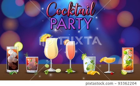 Cocktails Party Sparkling Background Cocktails Party Sparkling Background 93362204