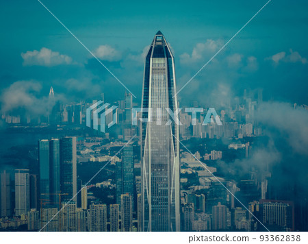 Aerial view of downtown landscape in Shenzhen city,China 93362838