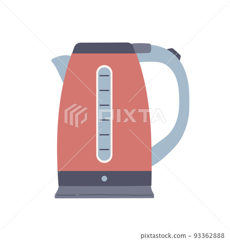 Electric kettle in flat design style vector Electric kettle in flat design style vector 93362888