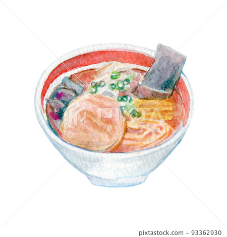Ramen watercolor illustration Ramen watercolor illustration 93362930