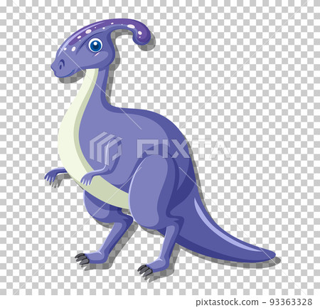Cute parasaurolophus dinosaur isolated 93363328