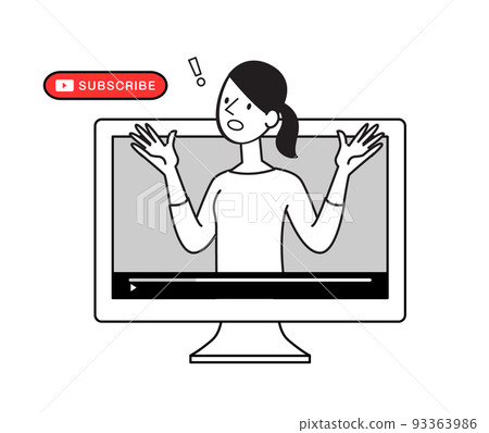 Surprising video distributor simple illustration 93363986