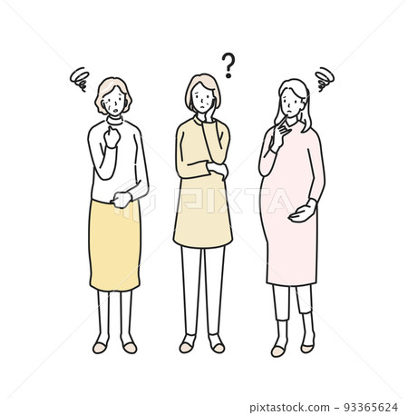 各代憂心忡忡的婦女 93365624