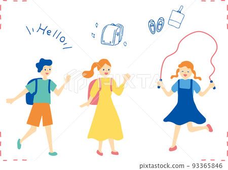 Elementary school student person illustration Elementary school student person illustration 93365846