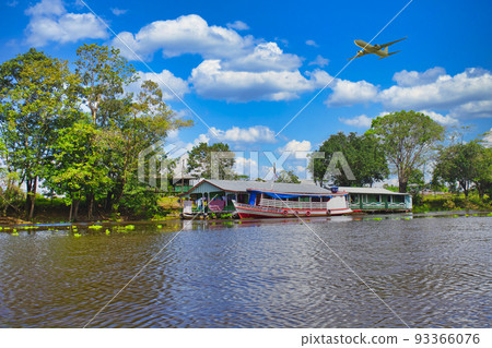 未開發的亞馬遜河的壯麗景色 93366076