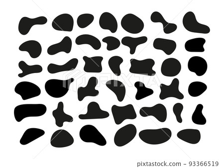 Blob speck abstract irrecular shape silhouette collection. 93366519