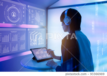 Futuristic space production Futuristic space production 93366989