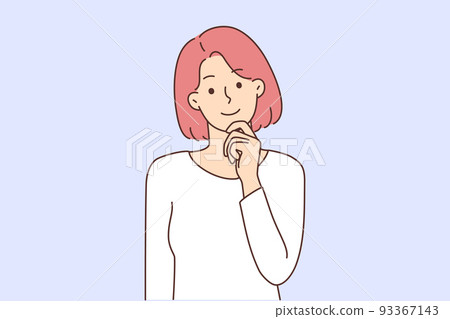 Woman thinking of problem solution Woman thinking of problem solution 93367143