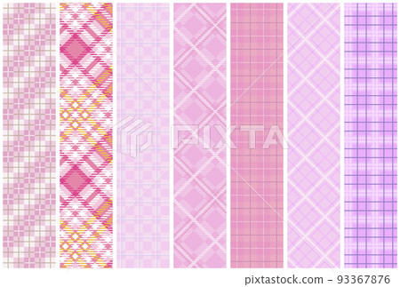 格子圖案粉紅色/粉紅色變化圖 93367876