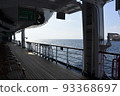 The calm Pacific Ocean seen from a cruise ship 93368697