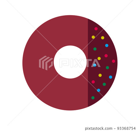 Dark donut with colorful chocolate sprinkles Dark donut with colorful chocolate sprinkles 93368754