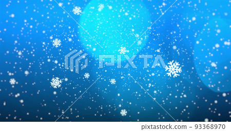 Image of snowflakes falling and spot lights on... - Stock Illustration ...
