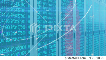 Image of scope scanning and data processing over computer servers Image of scope scanning and data processing over computer servers 93369038