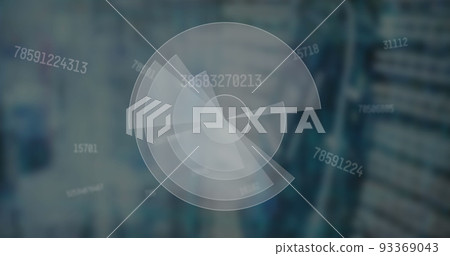 Image of scope scanning and numbers changing over computer server Image of scope scanning and numbers changing over computer server 93369043