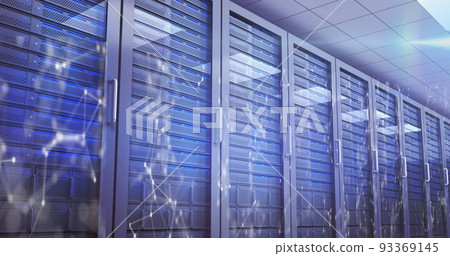 Network of connections against multiple servers-插圖素材 [93369145] - PIXTA圖庫