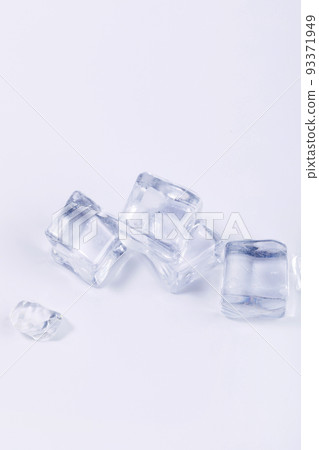 creative summer photo of ice, white background creative summer photo of ice, white background 93371949