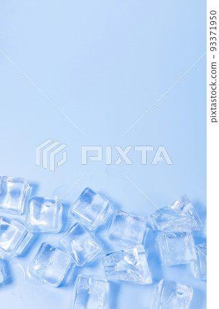 creative summer photo of ice, blue background creative summer photo of ice, blue background 93371950