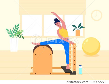 healthy pleasure, good life trend_woman exercising pilates 93372270
