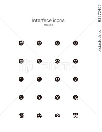 simple black essential icon set for UI UX web and mobile interface 93372496
