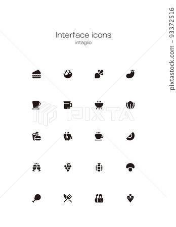 simple black essential icon set for UI UX web and mobile interface 93372516