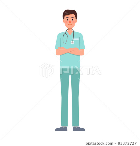 vector illustration of job character_nurse 93372727