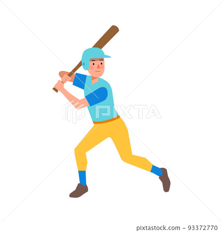 vector illustration of job character_baseball player 93372770
