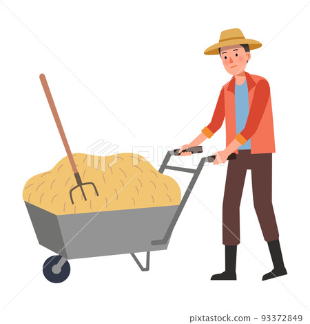 vector illustration of job character_farmer vector illustration of job character_farmer 93372849