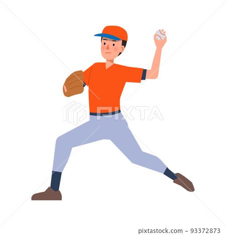 vector illustration of job character_baseball player vector illustration of job character_baseball player 93372873