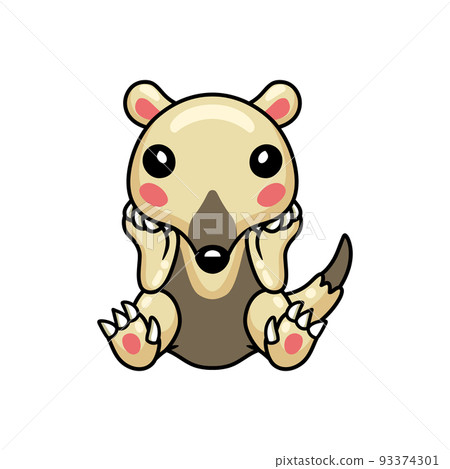 animal, anteater, cartoon 93374301