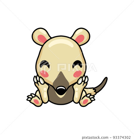 animal, anteater, cartoon 93374302