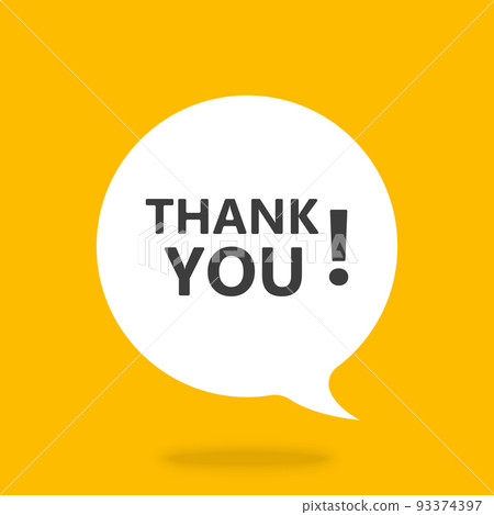 Thank you speech bubble banner vector with copy... - Stock Illustration ...