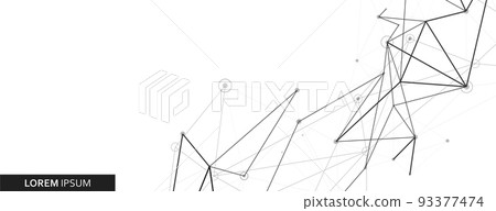 Abstract connecting dots and lines. Polygonal creative background. Technology design. Vector illustration Abstract connecting dots and lines. Polygonal creative background. Technology design. Vector illustration 93377474