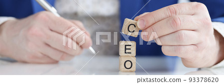 Business concept of ceo chief executive officer closeup Business concept of ceo chief executive officer closeup 93378620