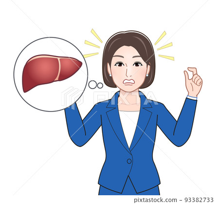 一個人解釋身體問題的插圖 93382733