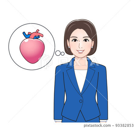 Illustration of a person explaining physical troubles 93382853