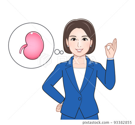 Illustration of a person explaining physical troubles 93382855