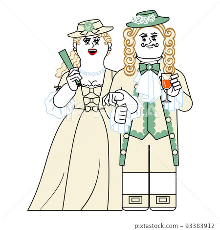 Medieval aristocratic men and women 93383912