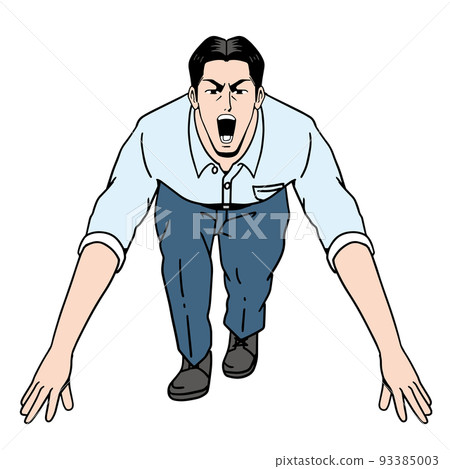 A man in a running pose of the American comics touch 93385003