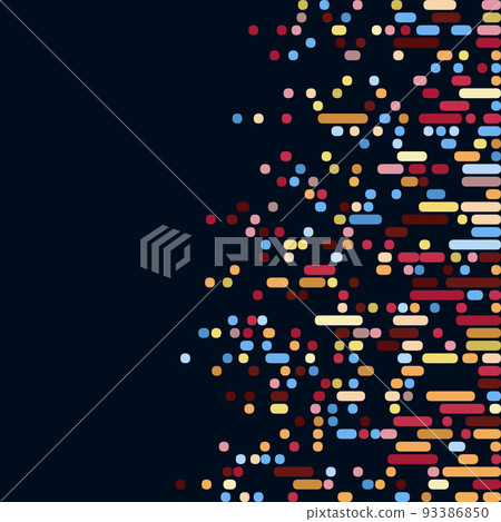 Abstractly arranged dots on blue background. 93386850