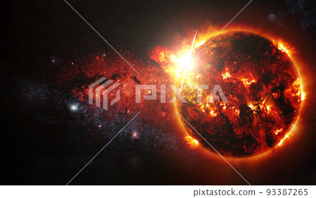 Sun on space background. Elements of this image furnished by NASA. Sun on space background. Elements of this image furnished by NASA. 93387265