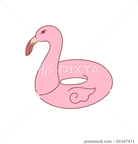 Pink flamingo pool ring floater toy 93387971