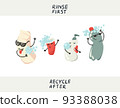 dancing recycable trash 93388038