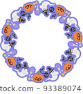 Halloween motif set wreath 93389074