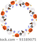 Halloween motif set wreath 93389075