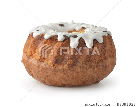 Pumpkin bundt cake with powdered sugar glaze 93391925