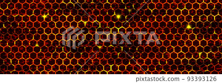Texture of volcanic lava with honeycomb stones top view Texture of volcanic lava with honeycomb stones top view 93393126
