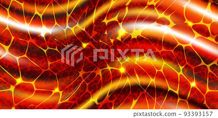Seamless wavy pattern of volcano lava river or glowing magma surface top view Seamless wavy pattern of volcano lava river or glowing magma surface top view 93393157