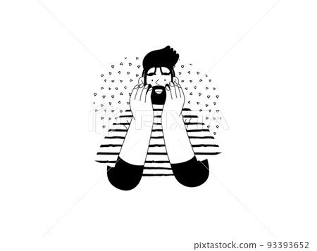Wide range - Online shopping and electronic commerce series - modern flat vector concept illustration of a surprised young man wearing glasses. Promotion, discounts, sale and online orders concept 93393652