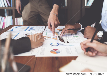 Group of Businesswoman and Accountant checking data document for investigation of corruption account. Anti Bribery concept Group of Businesswoman and Accountant checking data document for investigation of corruption account. Anti Bribery concept 93394024