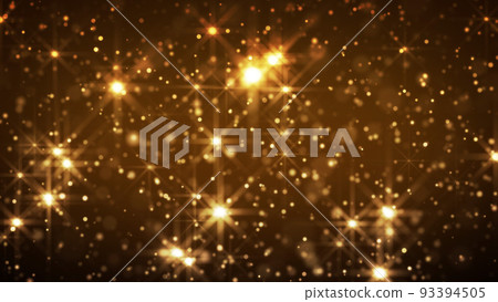 Gold glitter particles background. Star. 93394505